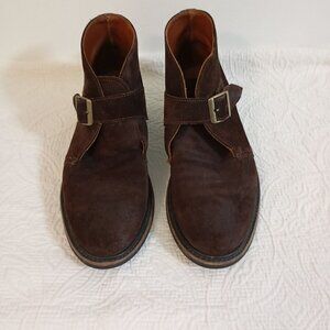 Walk-Over Suede Buckle Strap Mens Ankle Boots Size 9 Made In USA